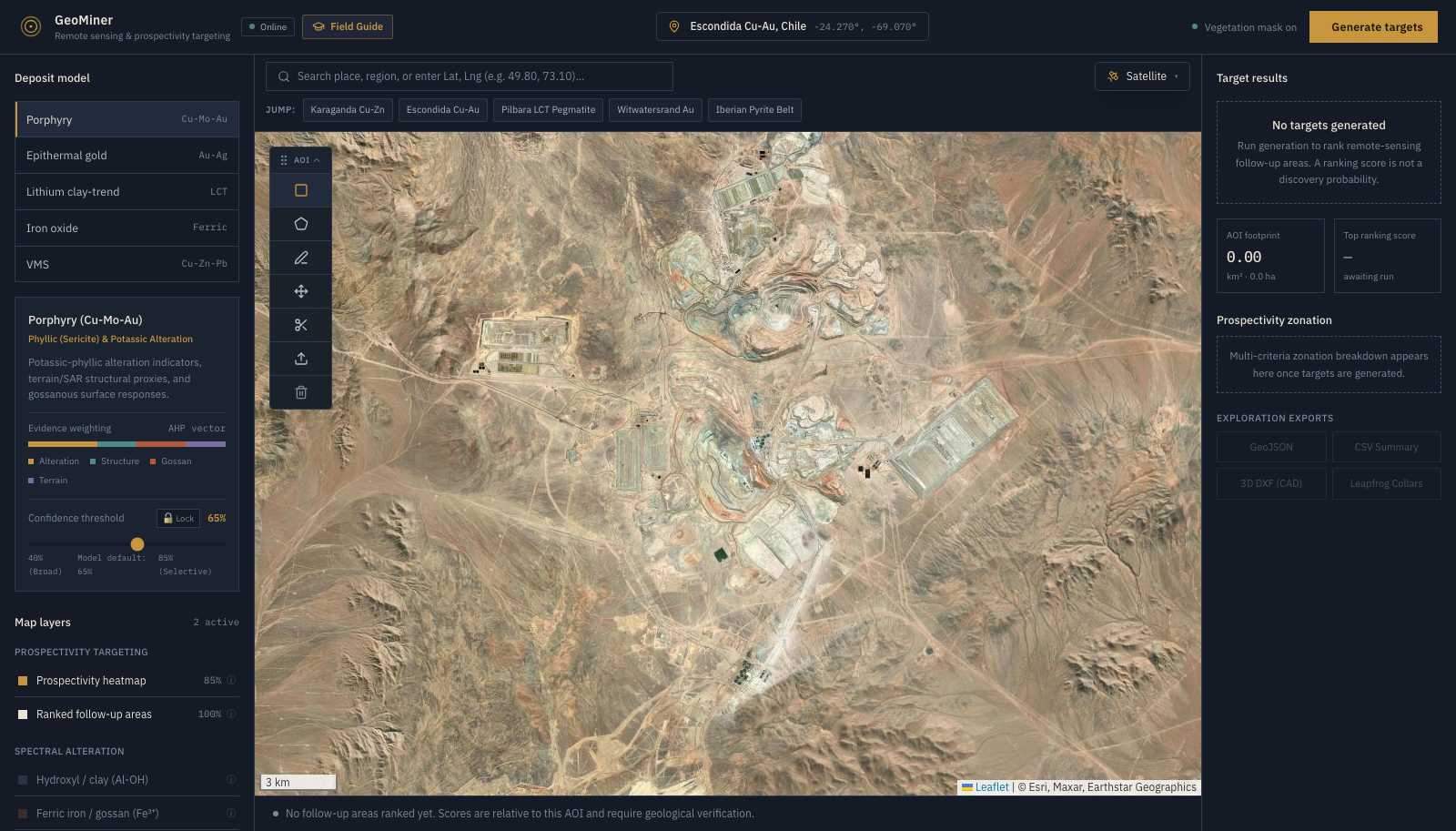 GeoMiner: Mineral Exploration Targeting System
